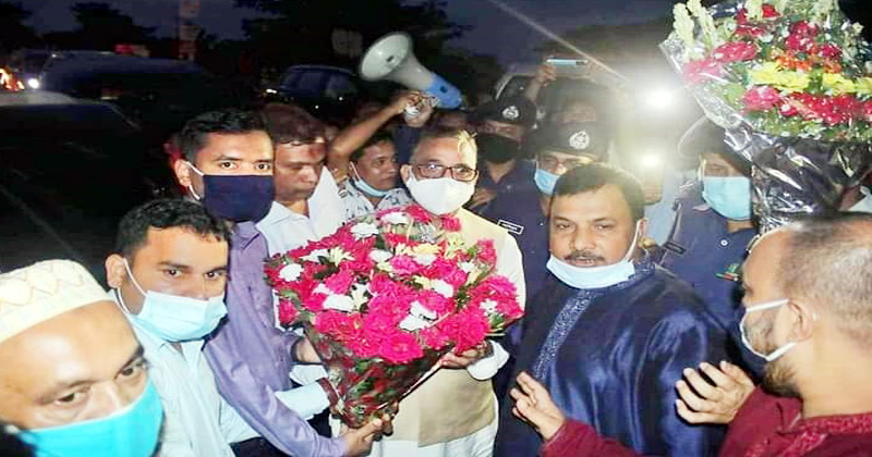 দীর্ঘ ৭ মাস পর বড়লেখায় ফিরলেন পরিবেশমন্ত্রী: ফুলেল অভ্যর্থনা