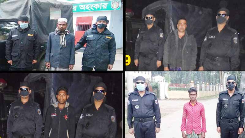 সিলেটে র‌্যাবের অভিযানে আটক ৪
