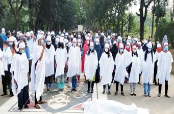 সিলেটে শাবিপ্রবিতে শিক্ষার্থীদের ‌‘কাফন মিছিল’