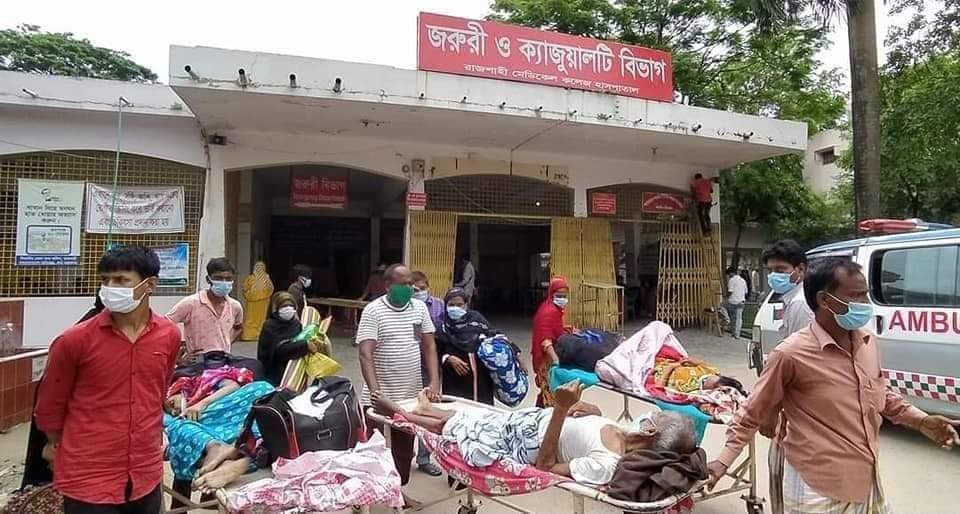 রামেক হাপাতালে মৃত্যু ৩, করোনা শনাক্তের হার ৫৫.৭৮%,