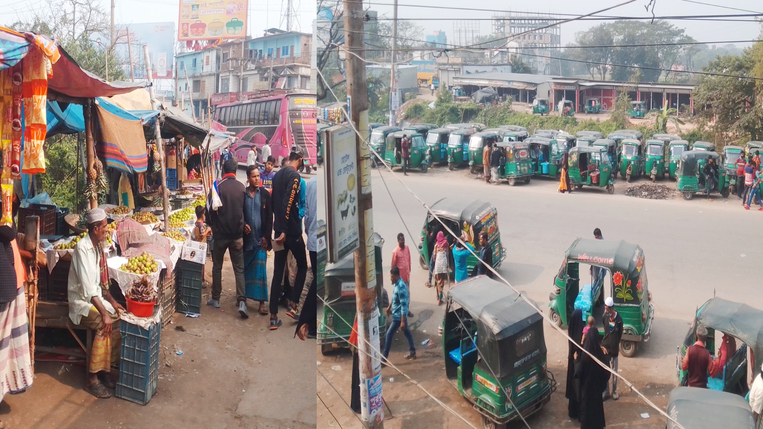 ব্রাহ্মণবাড়িয়ায় মহাসড়কে অবৈধ স্থাপনা ও সিএনজি স্ট্যান্ড