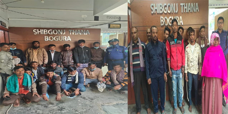 বগুড়া শিবগঞ্জে জুয়ার আসরে পুলিশের হানা মাদকসহ ২১ জুয়ারু গ্রেফতার