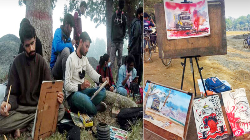 ট্রাকচাপায় নিহত হিমেলের স্মরণে রাবিতে প্রদর্শনীর আয়োজন