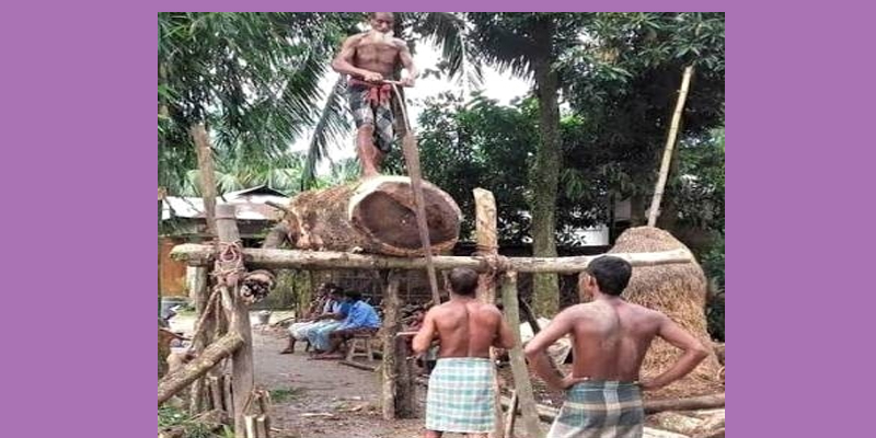 কালের বিবর্তনে হারিয়ে গেছে করাতের ছন্দময় শব্দ