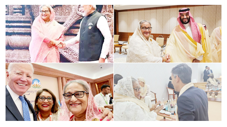 প্রধানমন্ত্রী শেখ হাসিনাকে বিরল সম্মান দেখালেন বিশ্বনেতারা