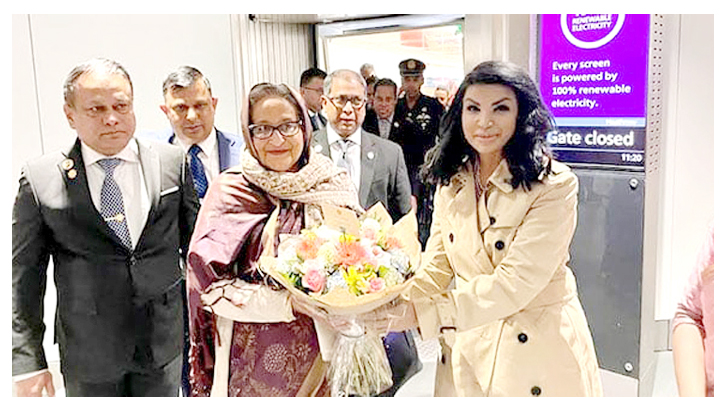 যুক্তরাজ্যের লন্ডনে পৌঁছেছেন প্রধানমন্ত্রী শেখ হাসিনা
