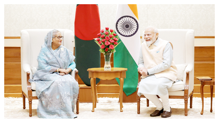 আখাউড়া-আগরতলা রেলপথসহ ৩ প্রকল্প উদ্বোধন করলেন শেখ হাসিনা- নরেন্দ্র মোদি