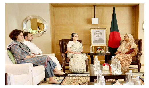 দিল্লিতে শেখ হাসিনার সঙ্গে সোনিয়া গান্ধীর সাক্ষাৎ