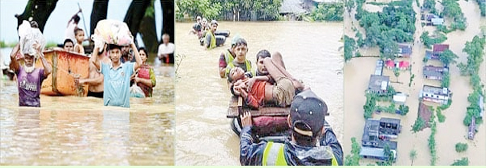 বিপর্যস্ত জনপদ বিপন্ন মানুষ বাঁচার আকুতি