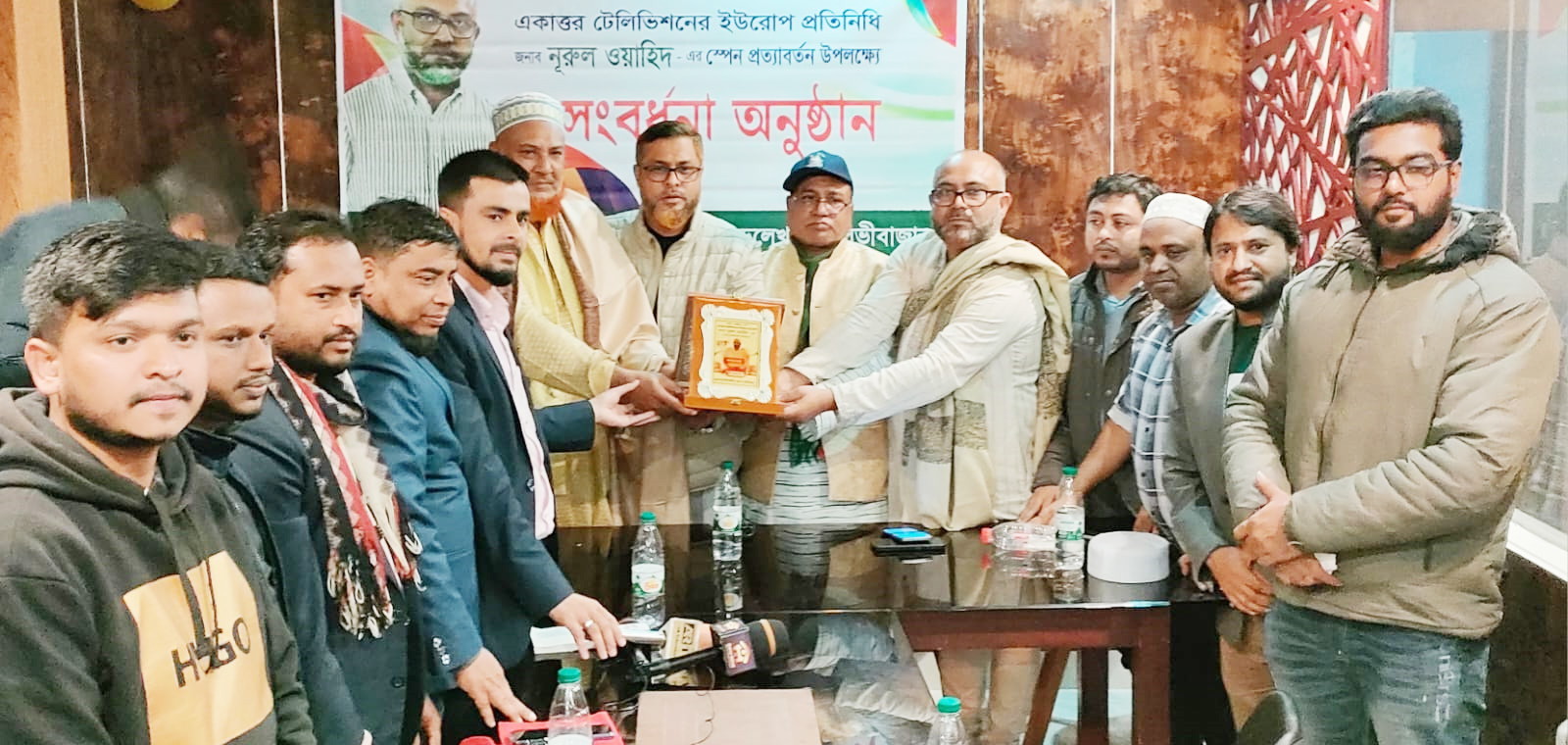 মৌলভীবাজারের বড়লেখায় সাংবাদিক নূরুল ওয়াহিদ’কে সংবর্ধনা