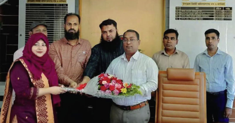 কাজিপুরে নবাগত উপজেলা নির্বাহী কর্মকর্তার যোগদান
