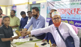রাণীশংকৈলে নারী ফুটবল দলকে গণসংবর্ধনা