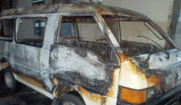 সিলেটে রাতের আঁধারে অ্যাম্বুলেন্স-বাসে আগুন