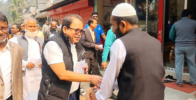 ঠাকুরগাঁও-১ আসনে মির্জা ফখরুলের পক্ষে ছোট ভাই মির্জা ফয়সল আমিনের প্রচারণা