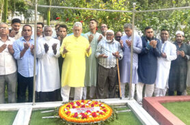 সাইফুর রহমান’র কবর জিয়ারত করেন মৌলভীবাজার জেলা পরিষদের প্রশাসক ভিপি মিজান