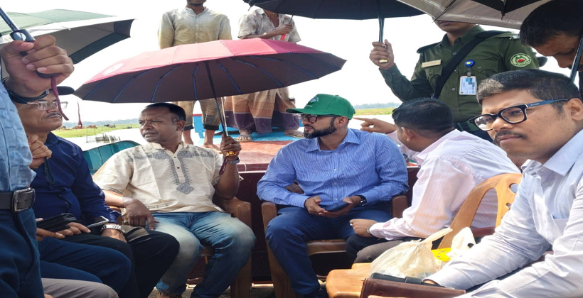 কাউয়াদিঘী হাওর পরিদর্শনে মৌলভীবাজার জেলা প্রশাসক,ক্ষতিগ্রস্তদের সহায়তার আশ্বাস