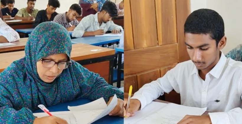 নাটোরে একসঙ্গে এসএসসি পরীক্ষা দিচ্ছেন মা-ছেলে