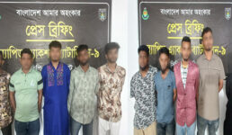 র‌্যাব-৯ এর সাঁড়াশি অভিযানে ছিনতাই চক্রের ১০ সদস্য গ্রেফতার