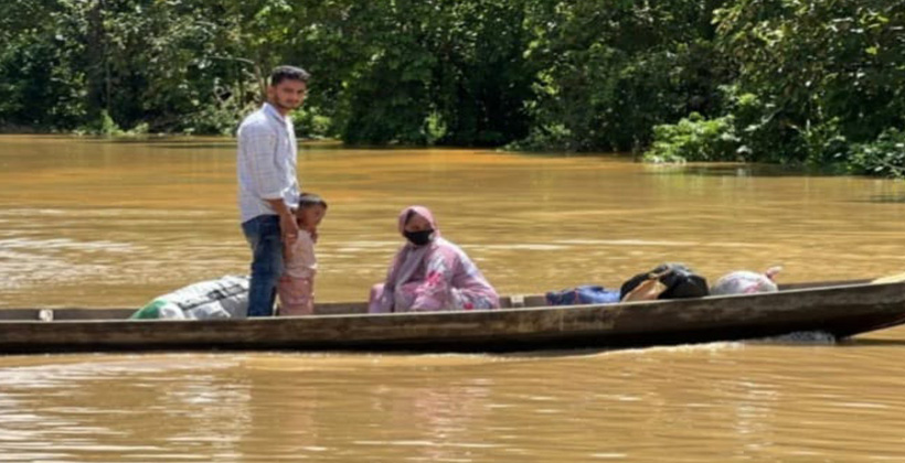 খাগড়াছড়ি দীঘিনালায় টানা বর্ষণে নিম্নাঞ্চল প্লাবিত, দীঘিনালা-লংগদু সড়ক যোগাযোগ বিচ্ছিন্ন ​