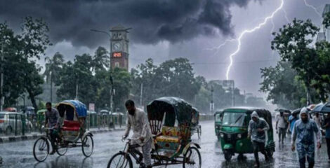 সন্ধ্যায় ঢাকাসহ ১২ অঞ্চলে ঝোড়ো হাওয়ার শঙ্কা, বজ্রবৃষ্টির পূর্বাভাস
