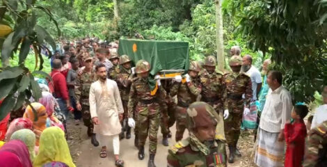 চিরনিদ্রায় শায়িত হলেন নিহত সেনাসদস্য তাসনিম রিফাত