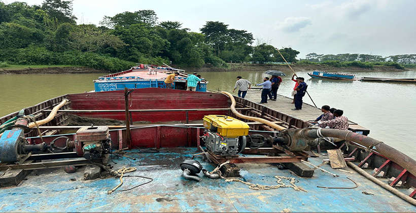 গোয়াইনঘাটে এসিল্যান্ডের ভোক্তা অধিকার ও অবৈধ বালু উত্তোলনবিরোধী অভিযান