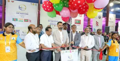 বর্ণিল আয়োজনে শুরু বেগম খালেদা জিয়া আইএইচএফ নেশনস ট্রফি